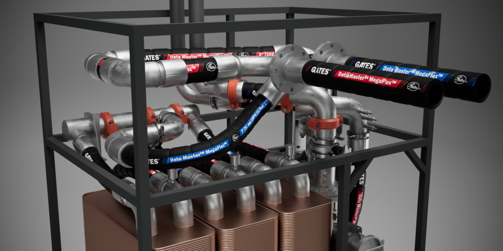 Gates Data Master hoses and piping system.