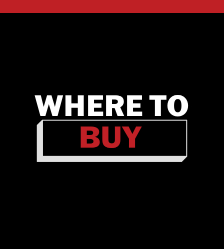 Where to Buy button with white and red text on a black background