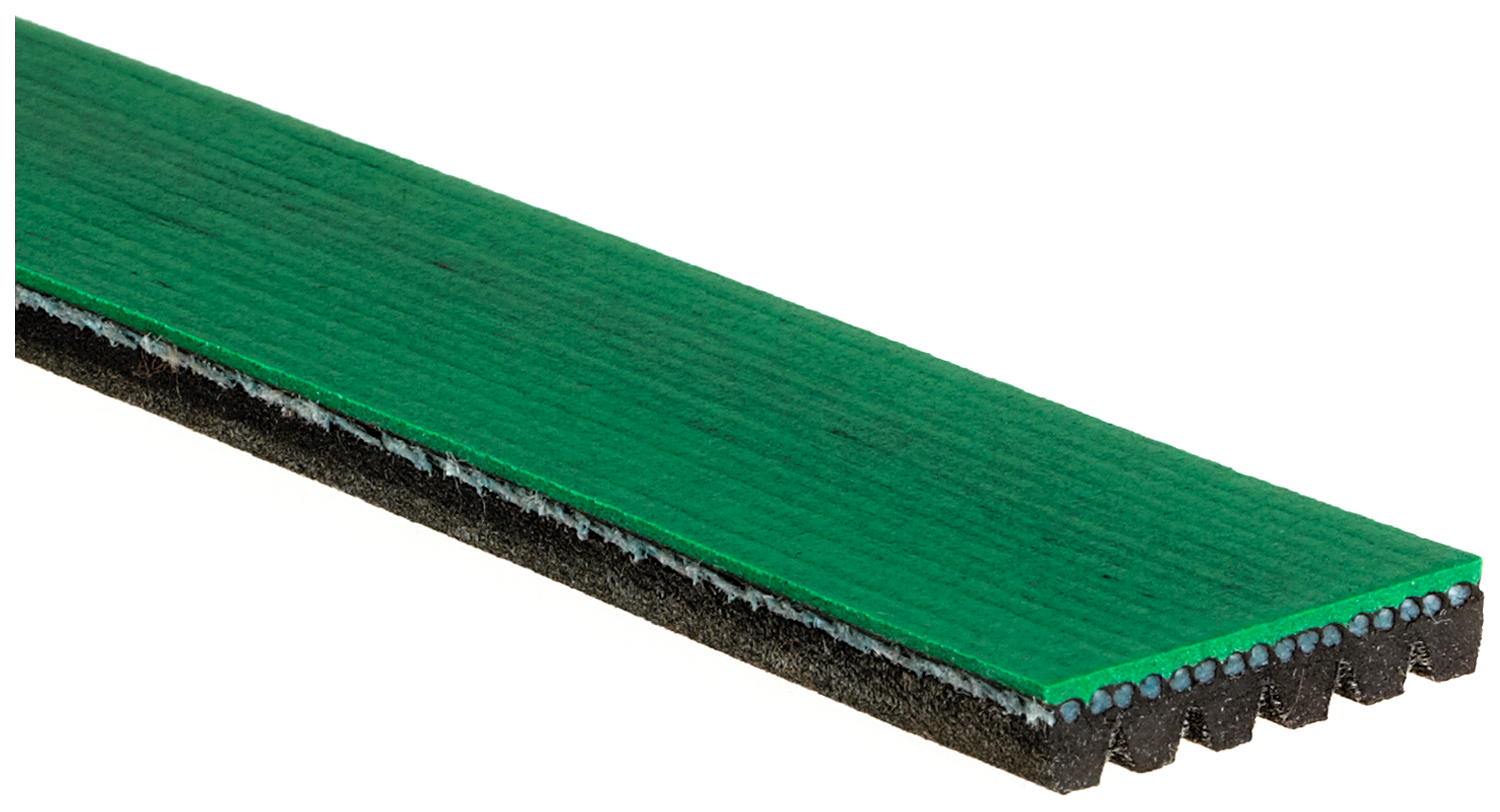 thumbnail image 2 of Gates K080310 Premium Green Stripe 8-Rib Serpentine Belt – 31 5/8 Long, CVF Racing 2 of 3