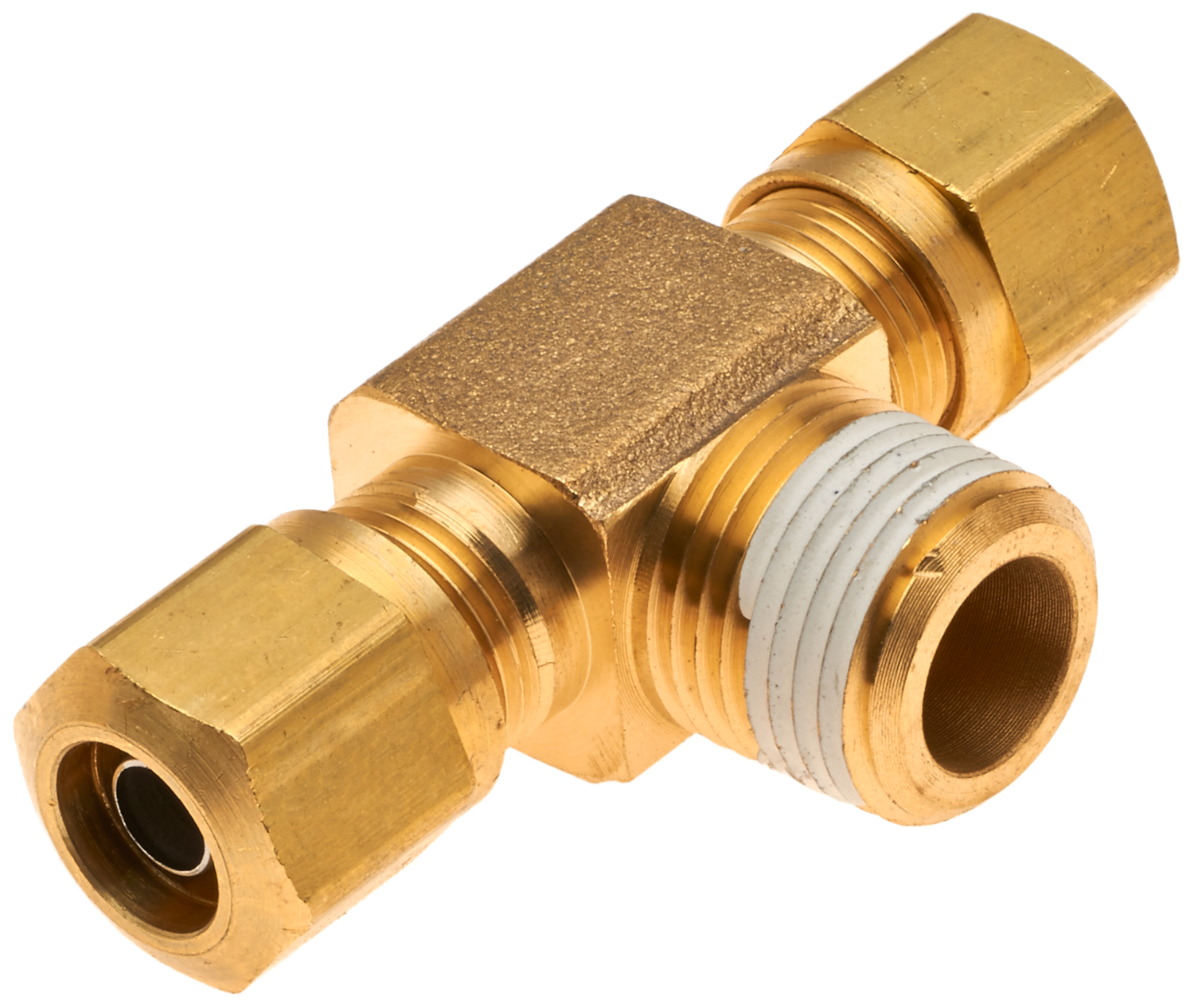 Compression 3/8 Tube OD to 5/16 Hose Barb fitting Transmission Cooler  Line Brass Fuel Oil Water Gas Air