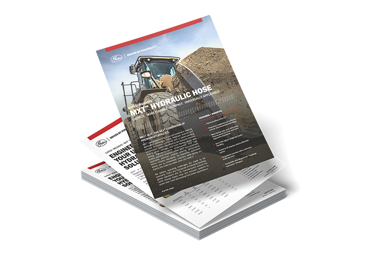 The Gates MegaSys™ MXT™ hydraulic hose brochure.