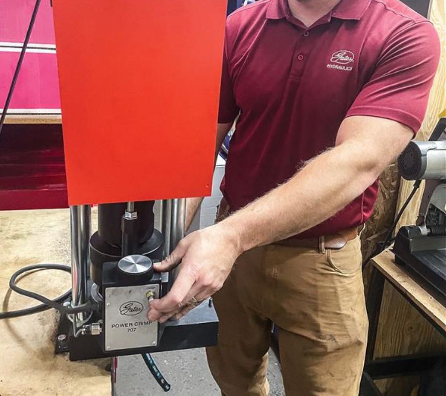 Man using PC 707 crimper