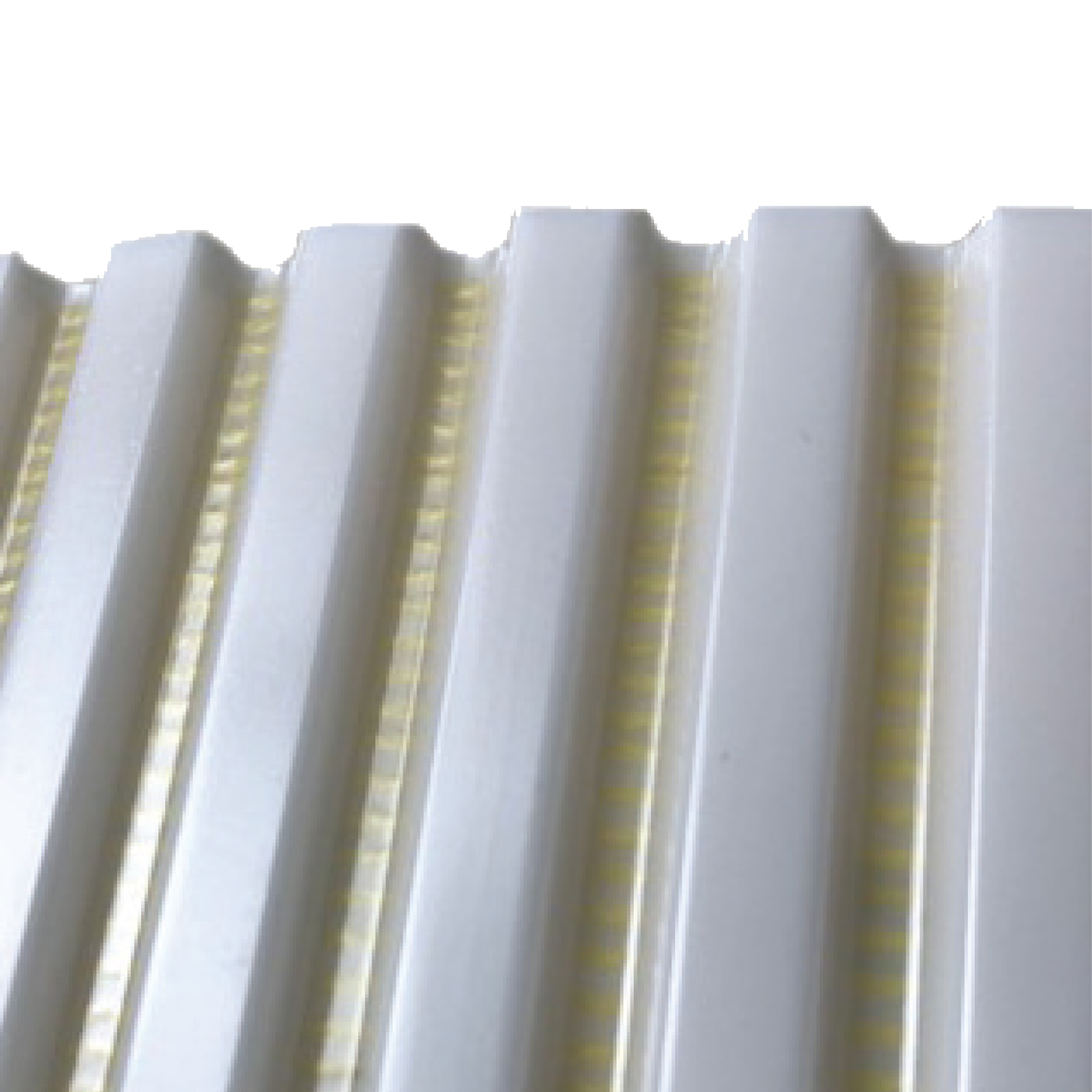 Close-up of a white Gates WR belt.